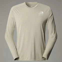Cheap The North Face Langærmet Kikash T-shirt Til Herrer Clay Grey