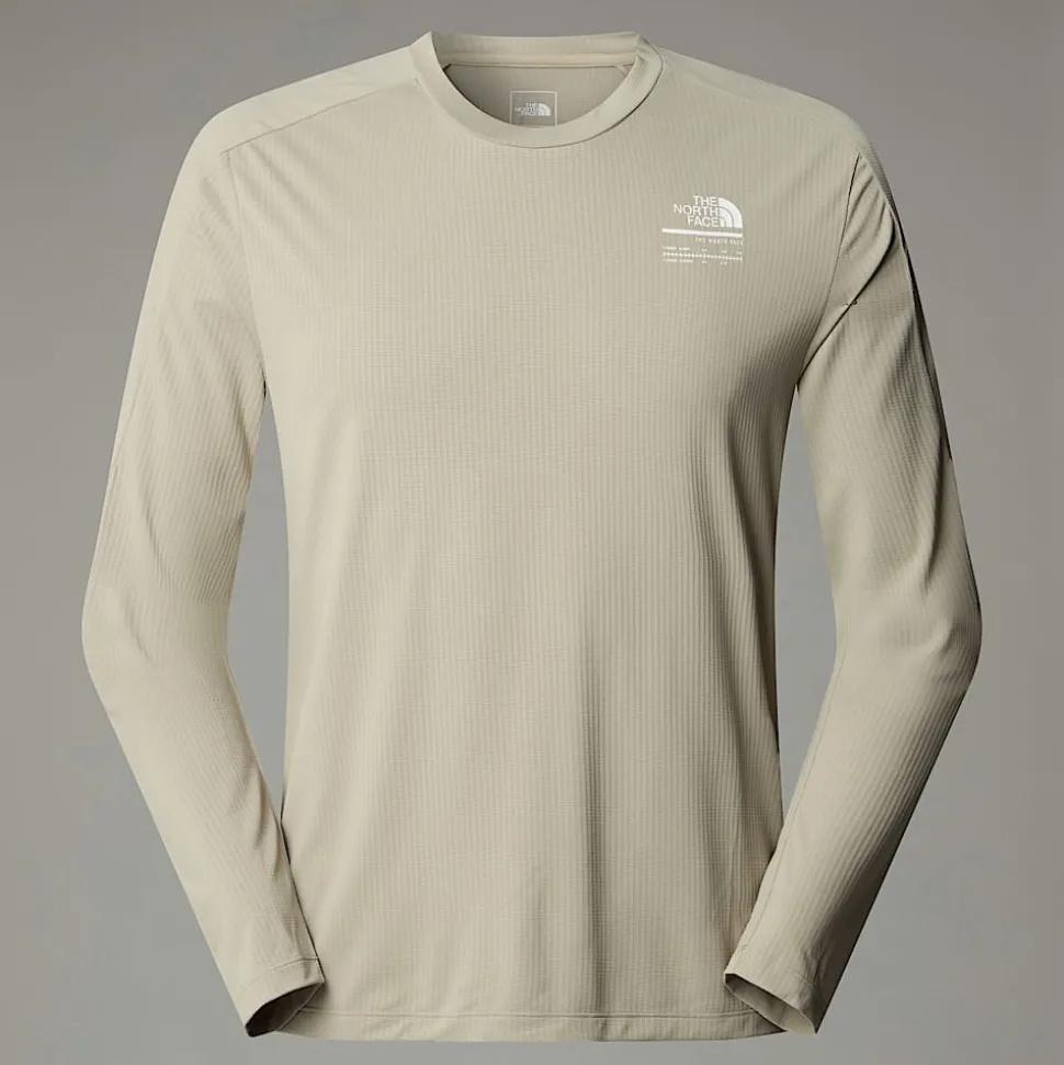 Cheap The North Face Langærmet Kikash T-shirt Til Herrer Clay Grey