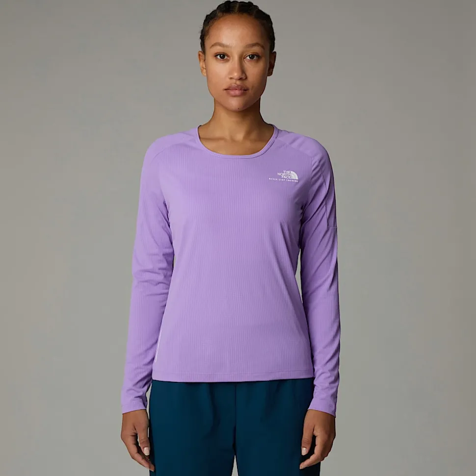 Sale The North Face Langærmet Kikash T-shirt Til Damer Purple Granite