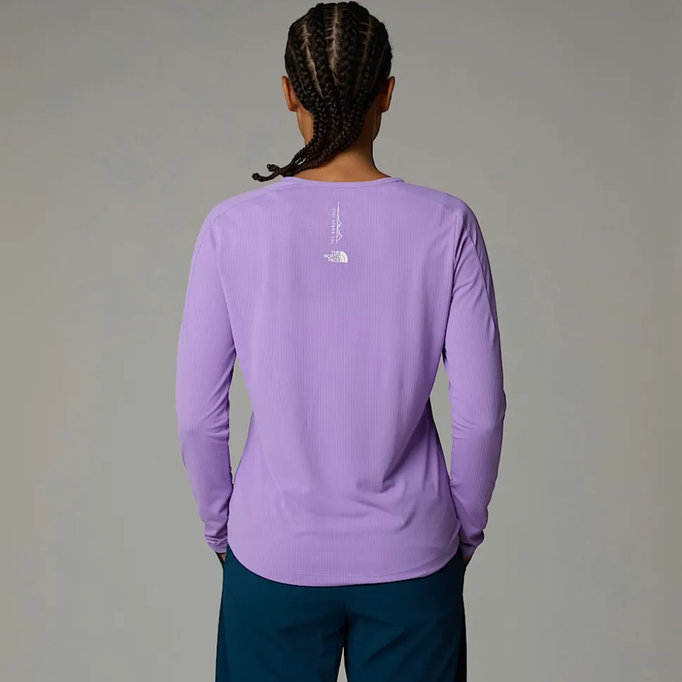 Sale The North Face Langærmet Kikash T-shirt Til Damer Purple Granite