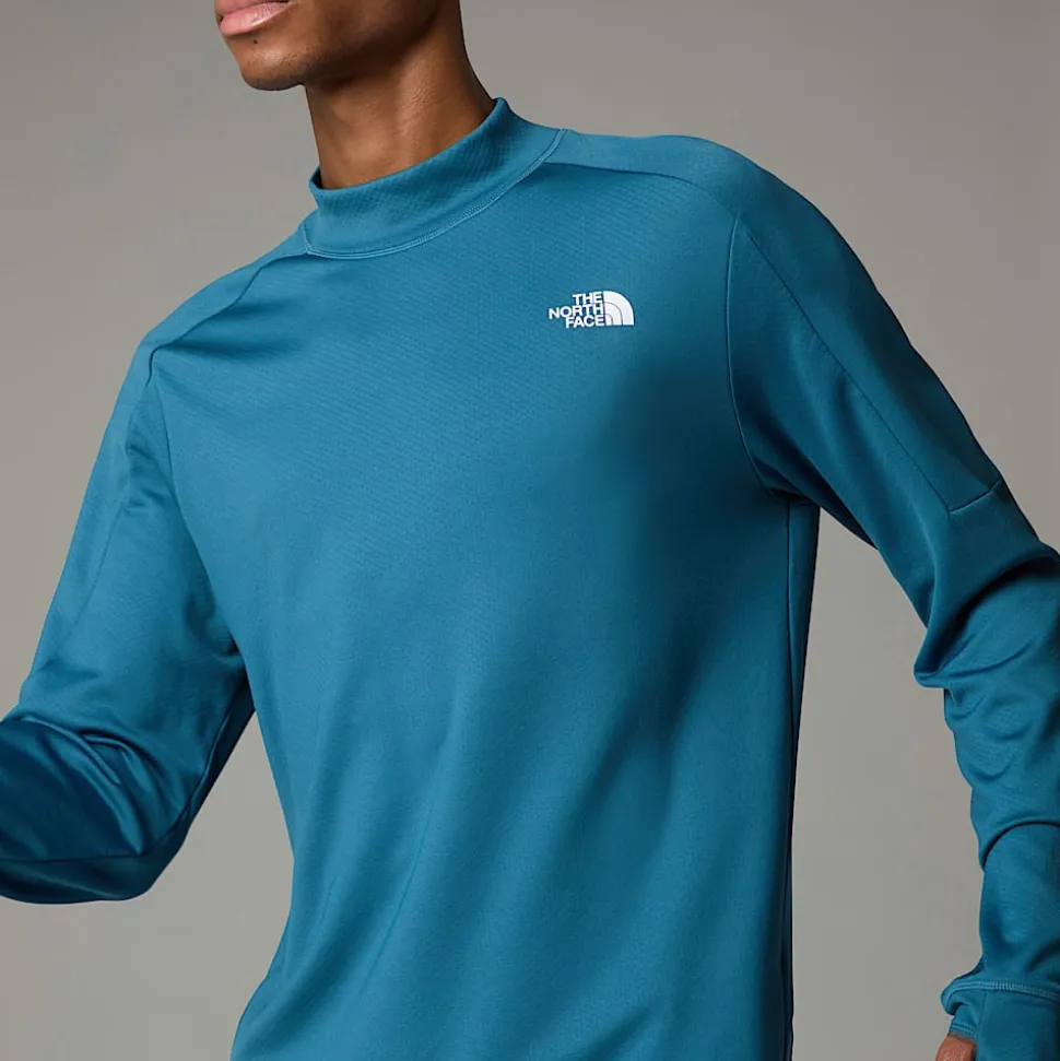 Fashion The North Face Langærmet Kikash Warm T-shirt Til Herrer MALLARD BLUE