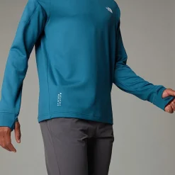 Fashion The North Face Langærmet Kikash Warm T-shirt Til Herrer MALLARD BLUE