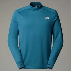 Fashion The North Face Langærmet Kikash Warm T-shirt Til Herrer MALLARD BLUE