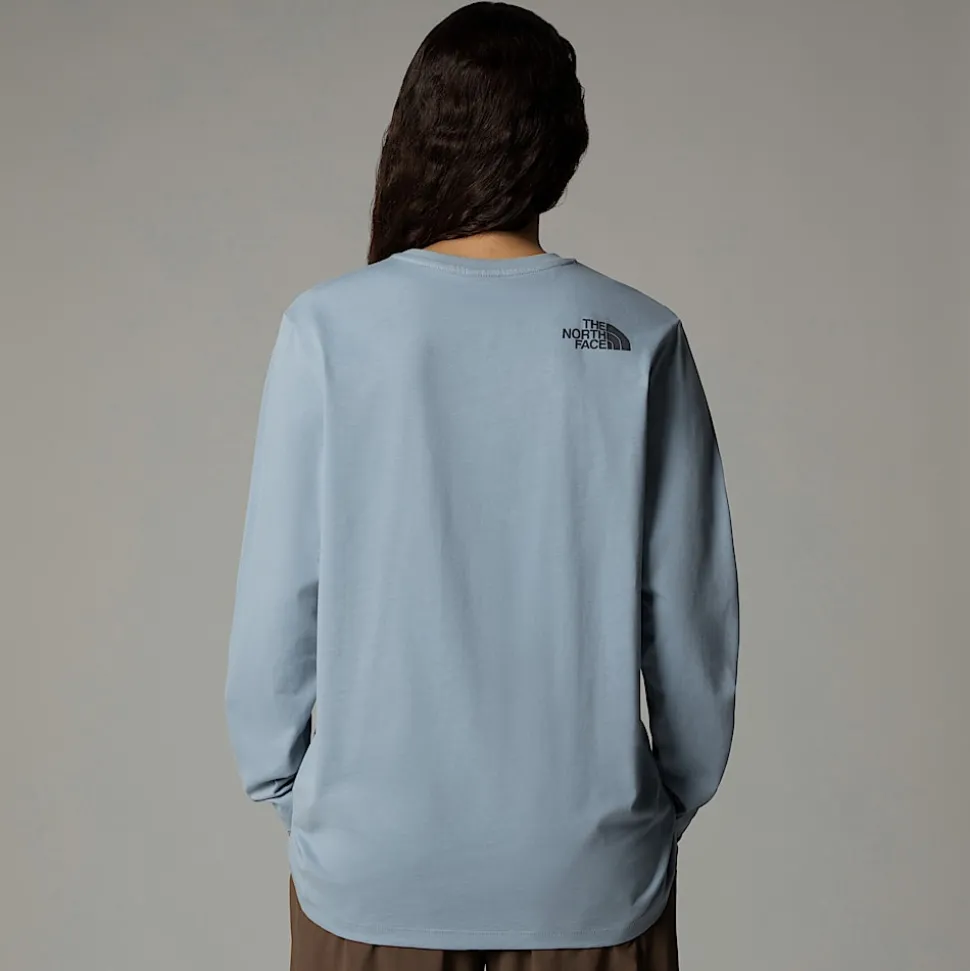 Hot The North Face Langærmet Natural Dye T-shirt Til Damer Smoked Pearl Natural Dye