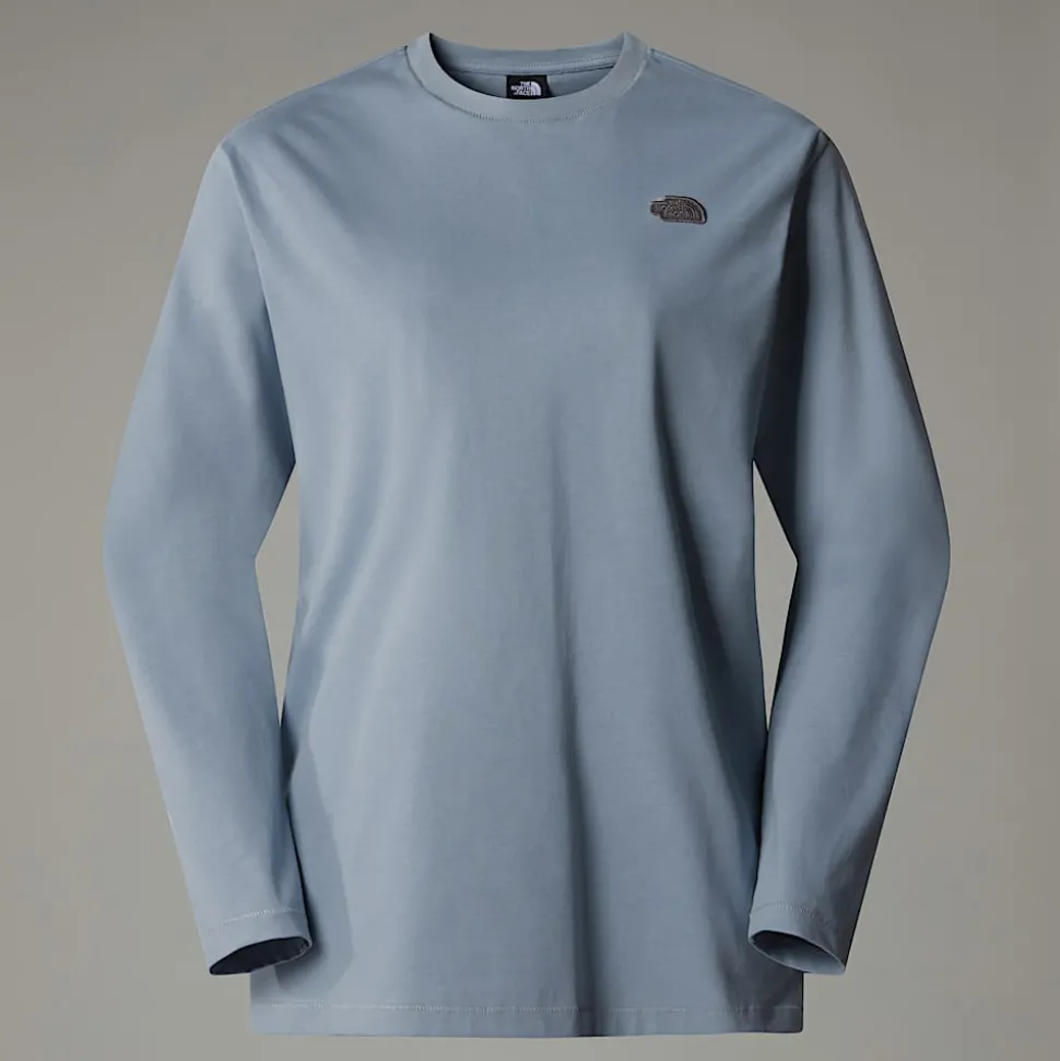 Hot The North Face Langærmet Natural Dye T-shirt Til Damer Smoked Pearl Natural Dye