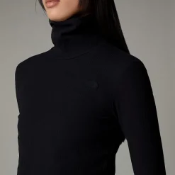 Cheap The North Face Langærmet Turtleneck Top Til Damer TNF Black