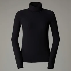 Cheap The North Face Langærmet Turtleneck Top Til Damer TNF Black
