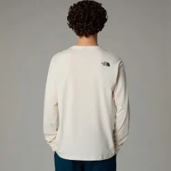 Fashion The North Face Langærmet Varsity Graphic T-shirt Til Herrer White Dune