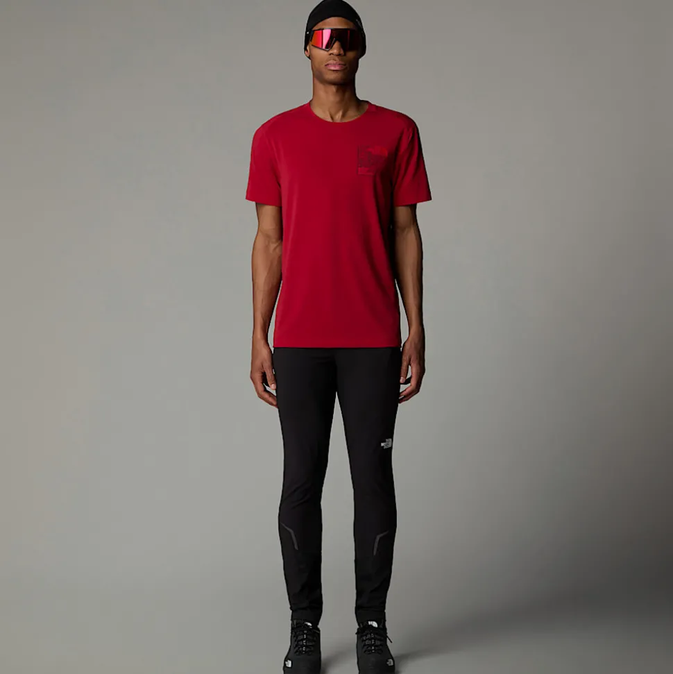 Discount The North Face Lightning Graphic T-shirt Til Herrer Garnet Red