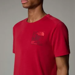 Discount The North Face Lightning Graphic T-shirt Til Herrer Garnet Red