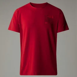 Discount The North Face Lightning Graphic T-shirt Til Herrer Garnet Red