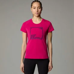 Sale The North Face Lightning Graphic T-shirt Til Damer Pink Primrose