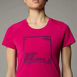 Sale The North Face Lightning Graphic T-shirt Til Damer Pink Primrose