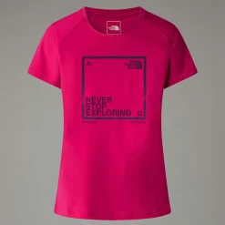 Sale The North Face Lightning Graphic T-shirt Til Damer Pink Primrose