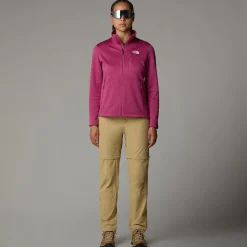 Shop The North Face Lixus Fleece Med Gennemgående Lynlås Til Damer Red Violet Dark Heather