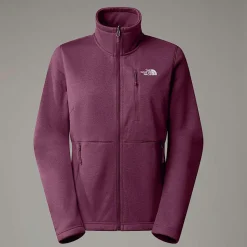 Shop The North Face Lixus Fleece Med Gennemgående Lynlås Til Damer Red Violet Dark Heather