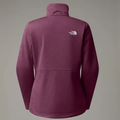 Shop The North Face Lixus Fleece Med Gennemgående Lynlås Til Damer Red Violet Dark Heather