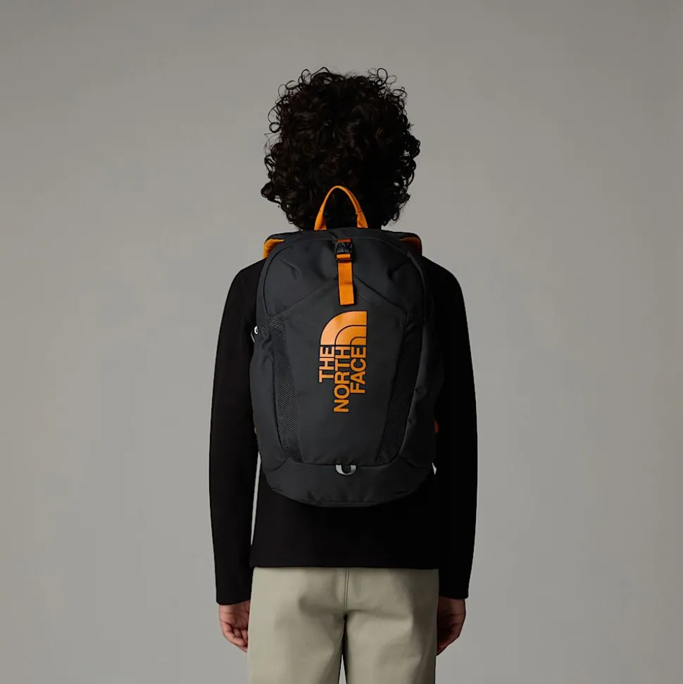 Discount The North Face Mini Recon Rygsæk Til Unge Asphalt Grey-Cone Orange-NPF