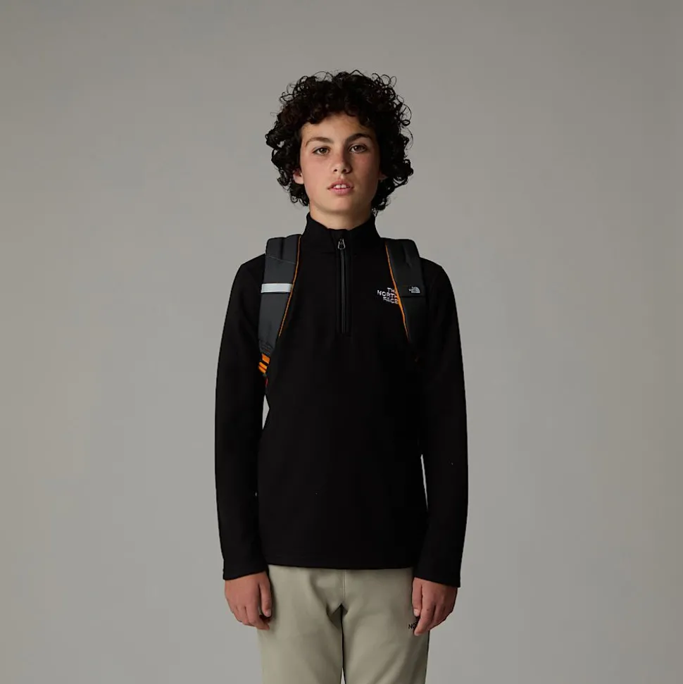 Discount The North Face Mini Recon Rygsæk Til Unge Asphalt Grey-Cone Orange-NPF