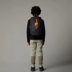 Discount The North Face Mini Recon Rygsæk Til Unge Asphalt Grey-Cone Orange-NPF