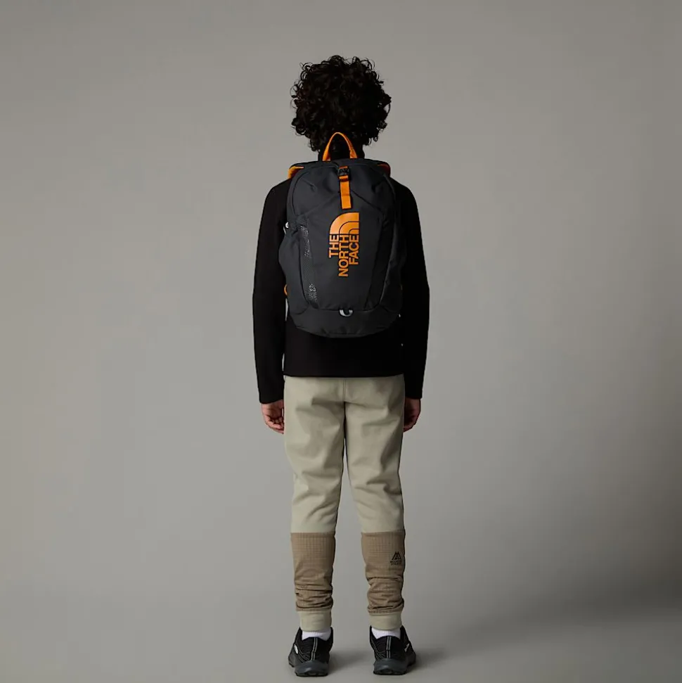 Discount The North Face Mini Recon Rygsæk Til Unge Asphalt Grey-Cone Orange-NPF