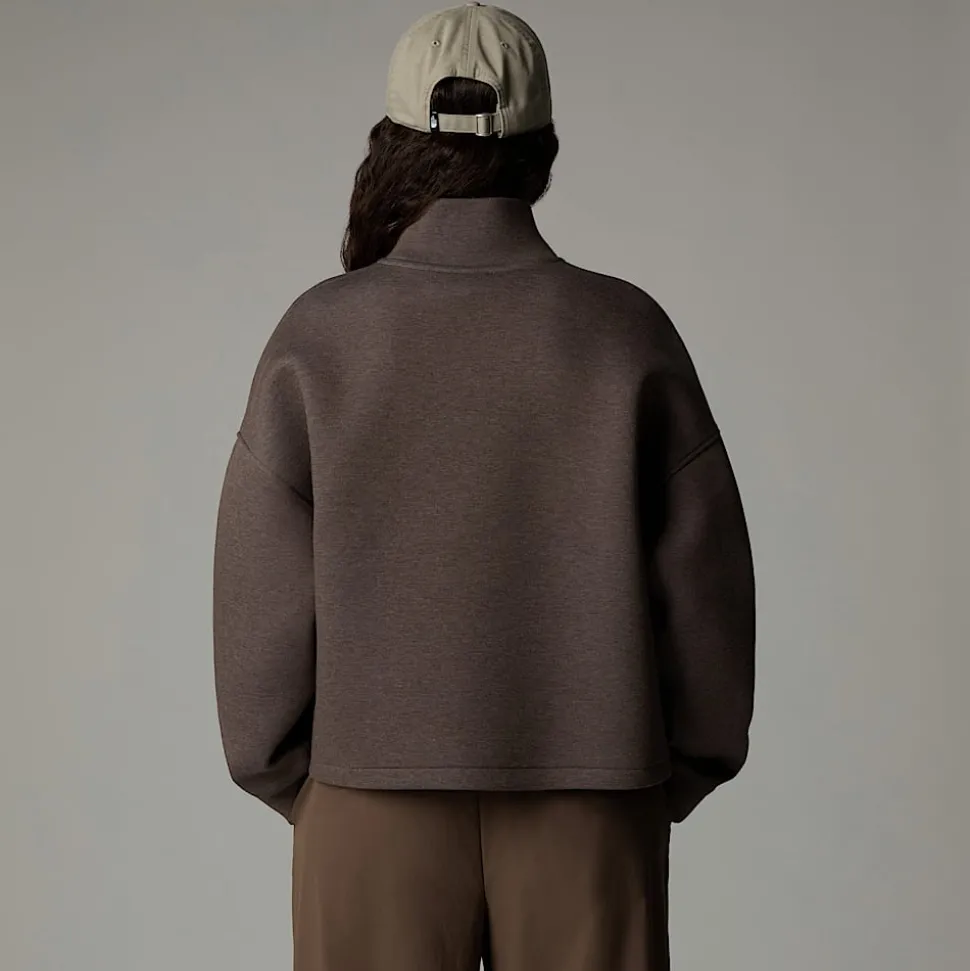 Shop The North Face Mock Neck Sweatshirt Til Damer Smokey Brown Heather