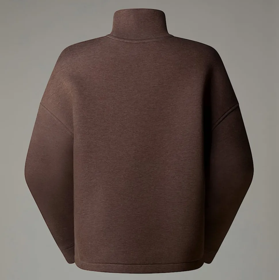 Shop The North Face Mock Neck Sweatshirt Til Damer Smokey Brown Heather