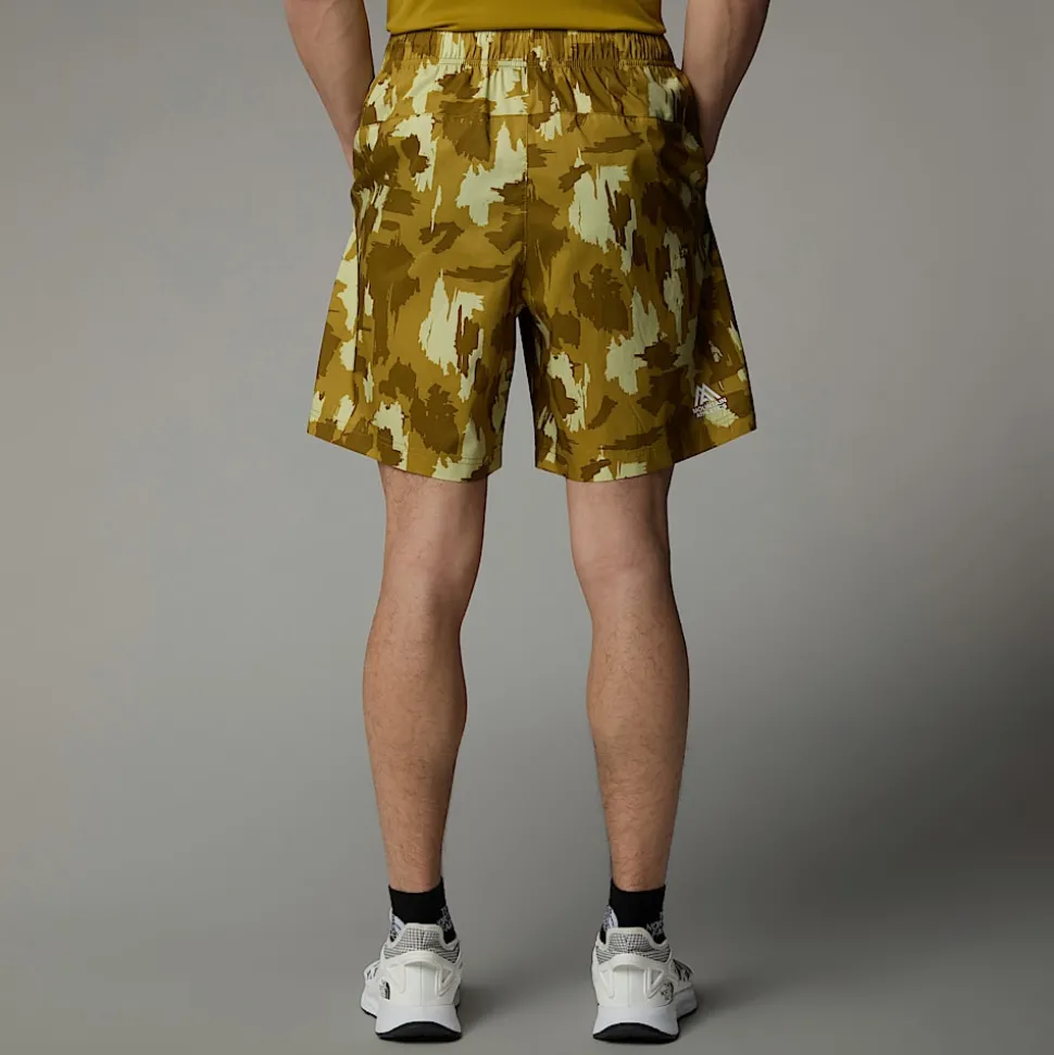 Flash Sale The North Face Mountain Athletics 24/7 7" Shorts Med Tryk Til Herrer Amber Green Painted Mountains Print
