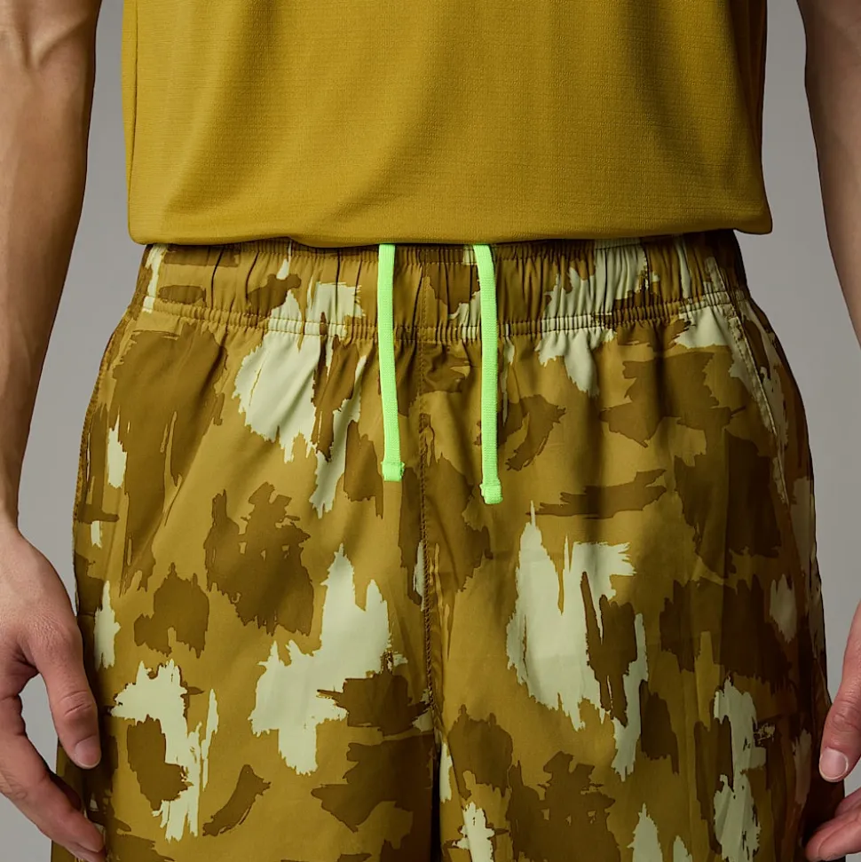 Flash Sale The North Face Mountain Athletics 24/7 7" Shorts Med Tryk Til Herrer Amber Green Painted Mountains Print