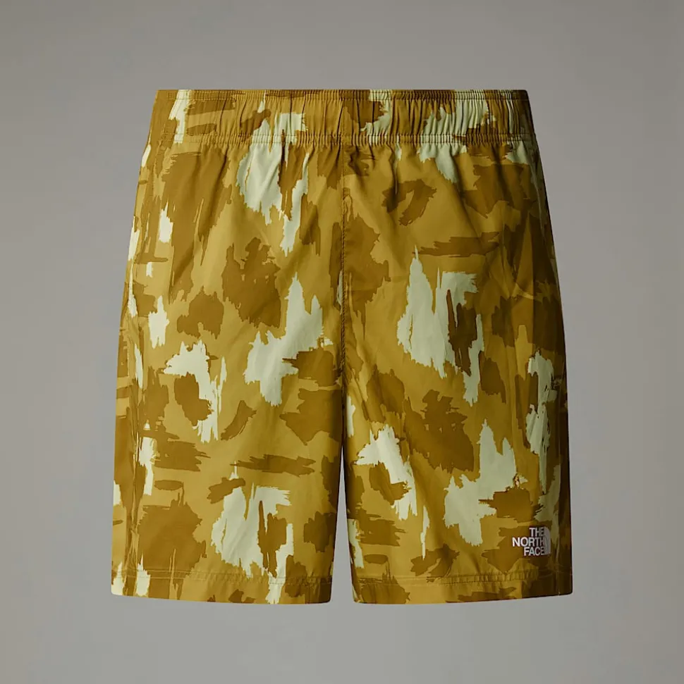 Flash Sale The North Face Mountain Athletics 24/7 7" Shorts Med Tryk Til Herrer Amber Green Painted Mountains Print
