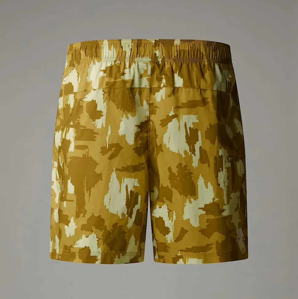 Flash Sale The North Face Mountain Athletics 24/7 7" Shorts Med Tryk Til Herrer Amber Green Painted Mountains Print