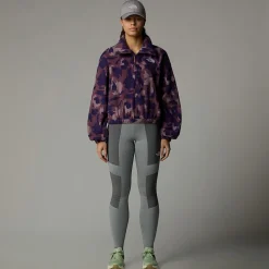 Hot The North Face Mountain Athletics Fleece Med Tryk Og Kvart Lynlås Til Damer Midnight Mauve Painted Mountains Print