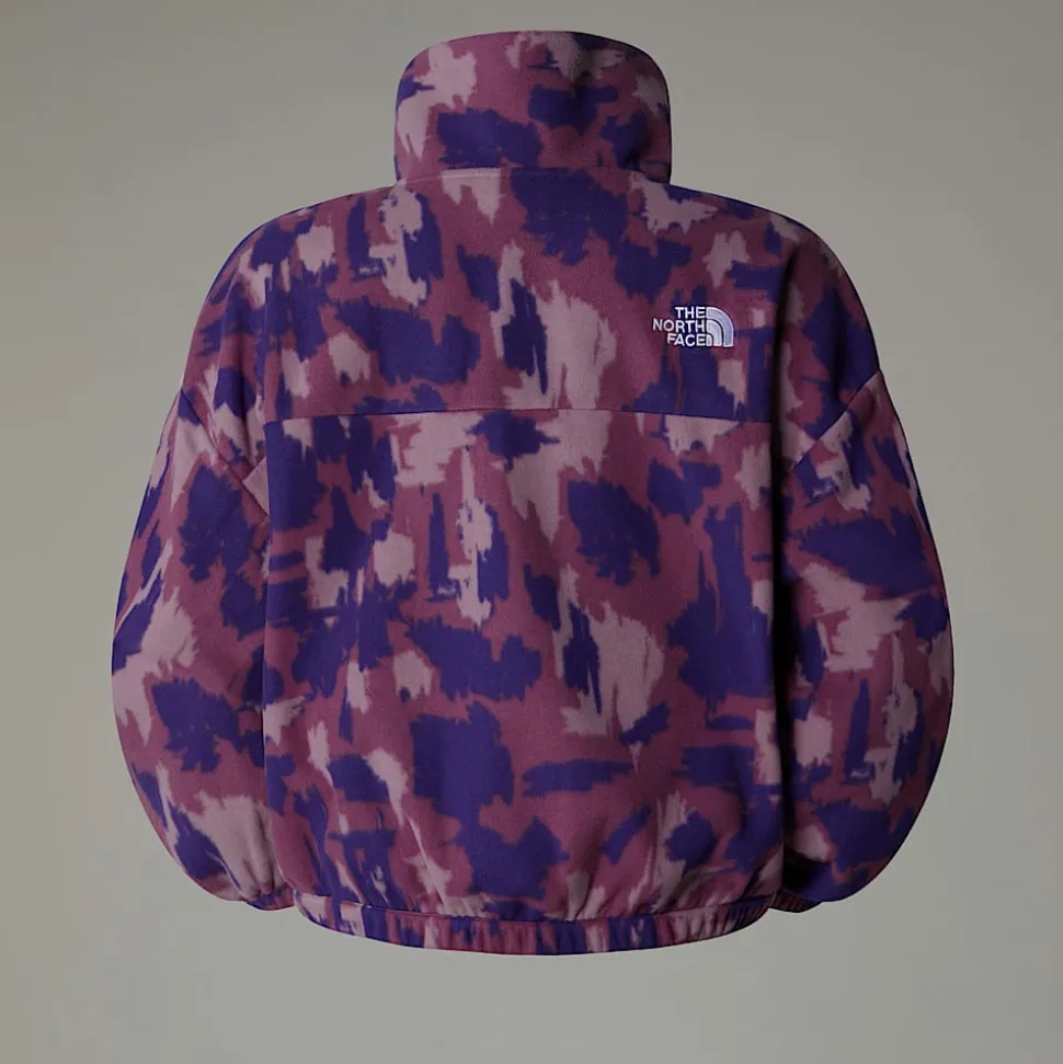 Hot The North Face Mountain Athletics Fleece Med Tryk Og Kvart Lynlås Til Damer Midnight Mauve Painted Mountains Print