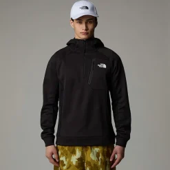 Flash Sale The North Face Mountain Athletics Fleece Med Kvart Lynlås Og Hætte Til Herrer TNF Black