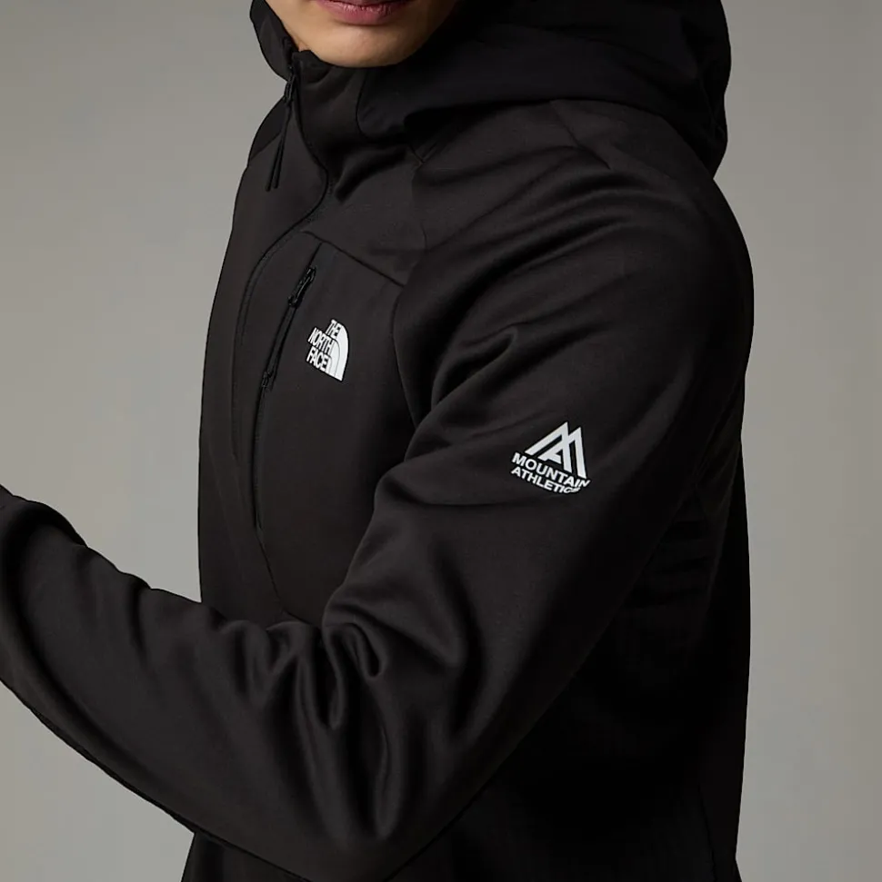 Flash Sale The North Face Mountain Athletics Fleece Med Kvart Lynlås Og Hætte Til Herrer TNF Black