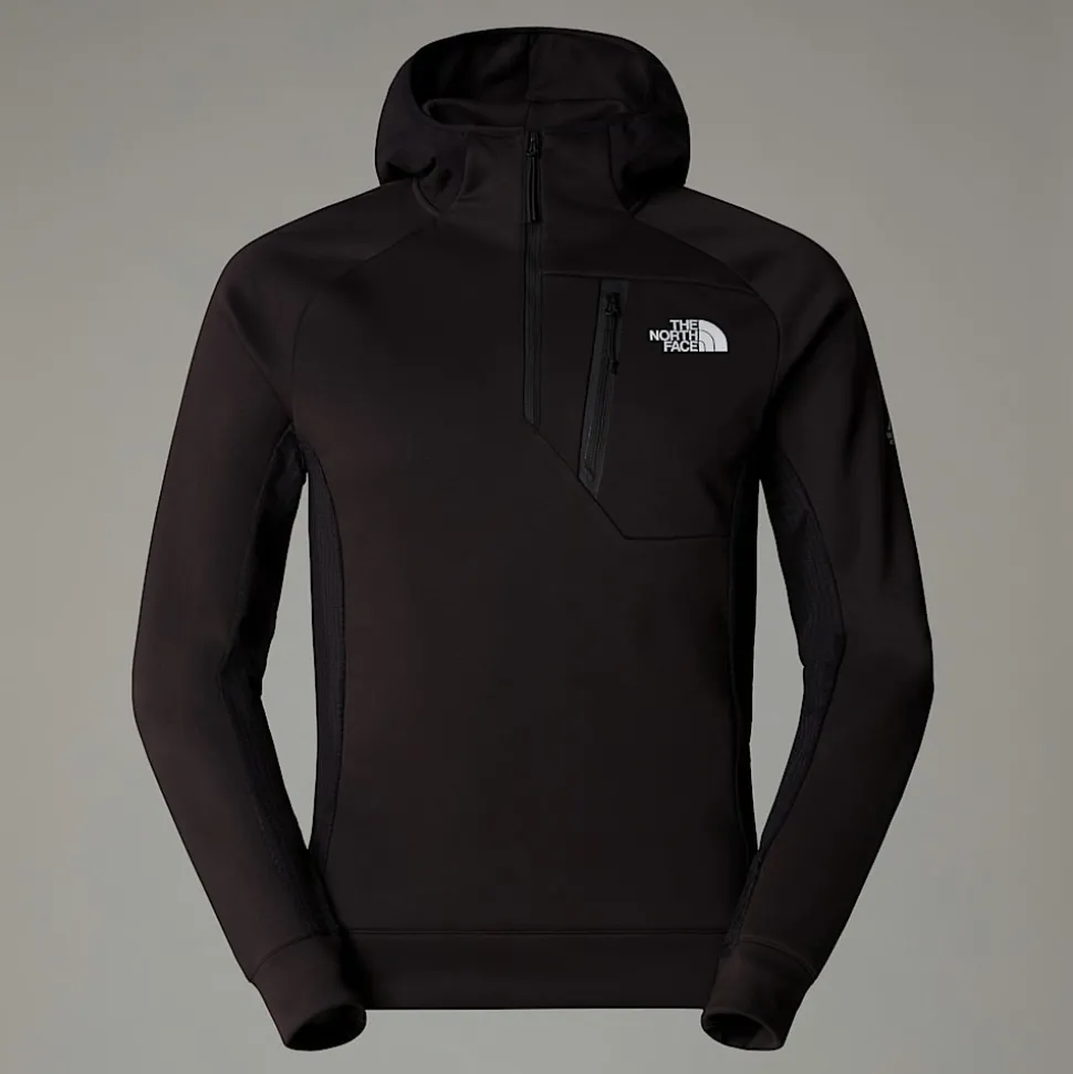 Flash Sale The North Face Mountain Athletics Fleece Med Kvart Lynlås Og Hætte Til Herrer TNF Black
