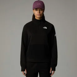 Sale The North Face Mountain Athletics Fleece Med Kvart Lynlås Til Damer TNF Black