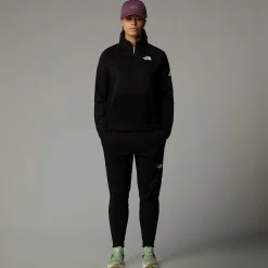 Sale The North Face Mountain Athletics Fleece Med Kvart Lynlås Til Damer TNF Black