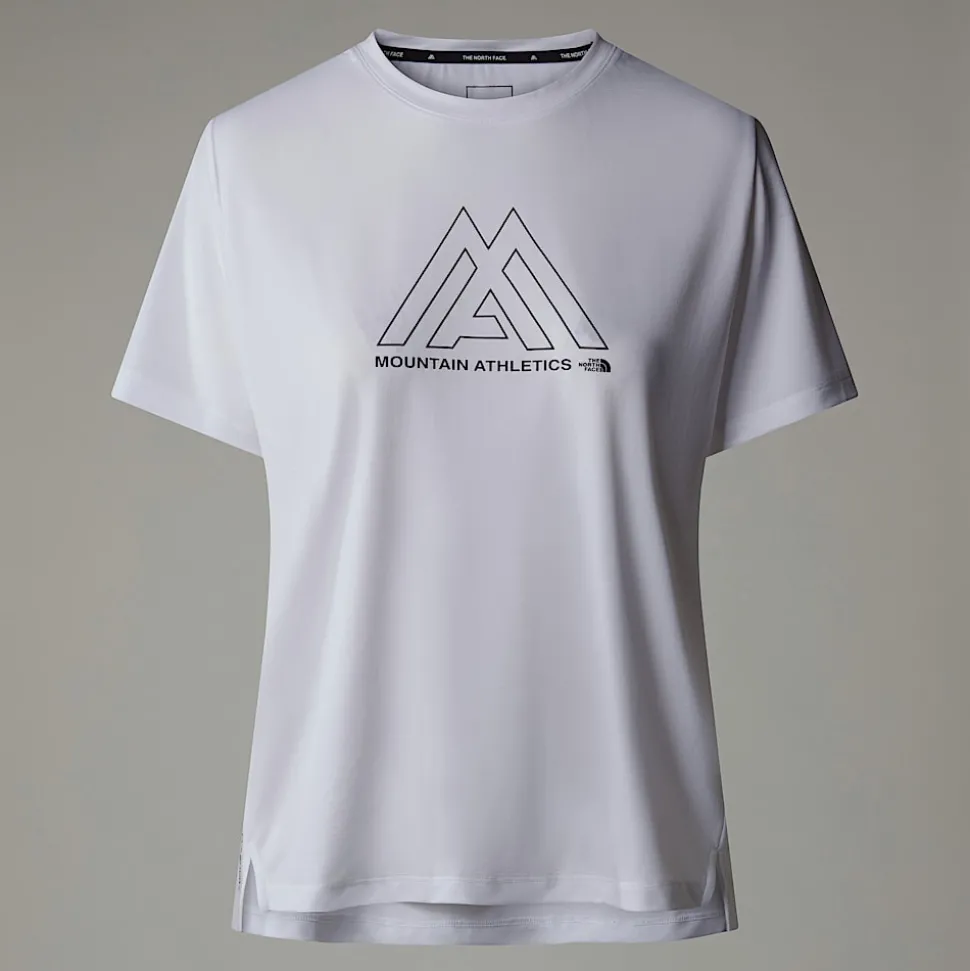Cheap The North Face Mountain Athletics Flex T-shirt Til Damer TNF White