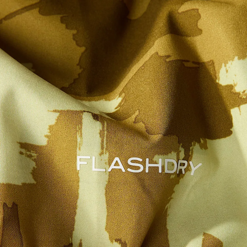 Sale The North Face Mountain Athletics Vindjakke Med Tryk Og Hætte Til Herrer Amber Green Painted Mountains Print