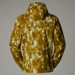 Sale The North Face Mountain Athletics Vindjakke Med Tryk Og Hætte Til Herrer Amber Green Painted Mountains Print