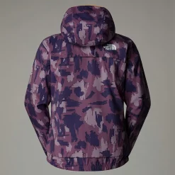 Shop The North Face Mountain Athletics Wind Track Jakke Med Tryk Til Damer Midnight Mauve Painted Mountains Print