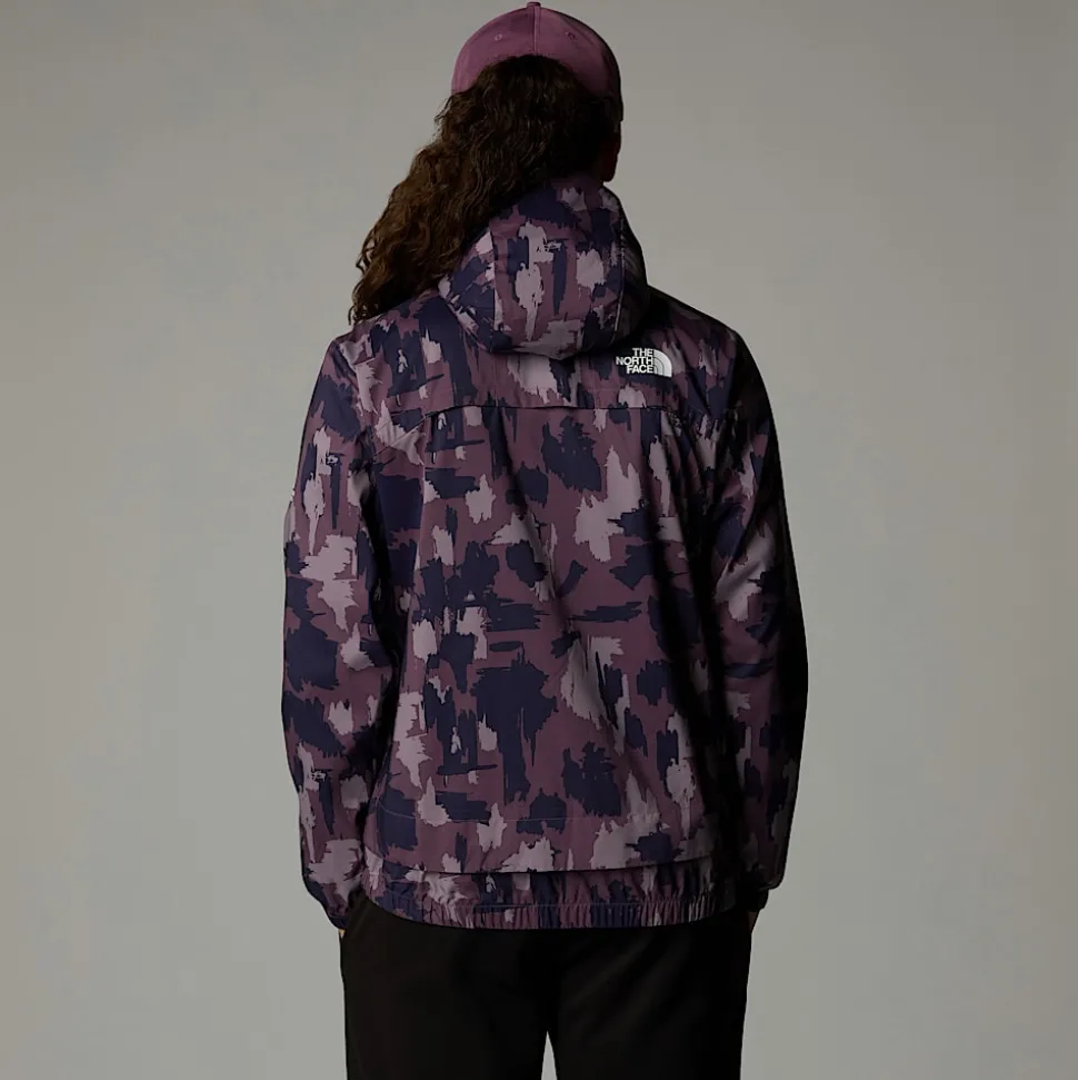 Shop The North Face Mountain Athletics Wind Track Jakke Med Tryk Til Damer Midnight Mauve Painted Mountains Print