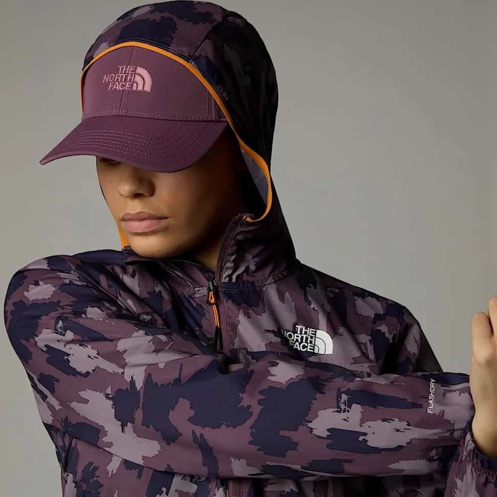 Shop The North Face Mountain Athletics Wind Track Jakke Med Tryk Til Damer Midnight Mauve Painted Mountains Print