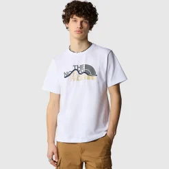 Outlet The North Face Mountain Line T-shirt Til Herrer TNF White