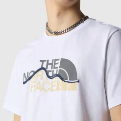 Outlet The North Face Mountain Line T-shirt Til Herrer TNF White