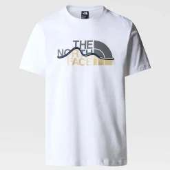 Outlet The North Face Mountain Line T-shirt Til Herrer TNF White