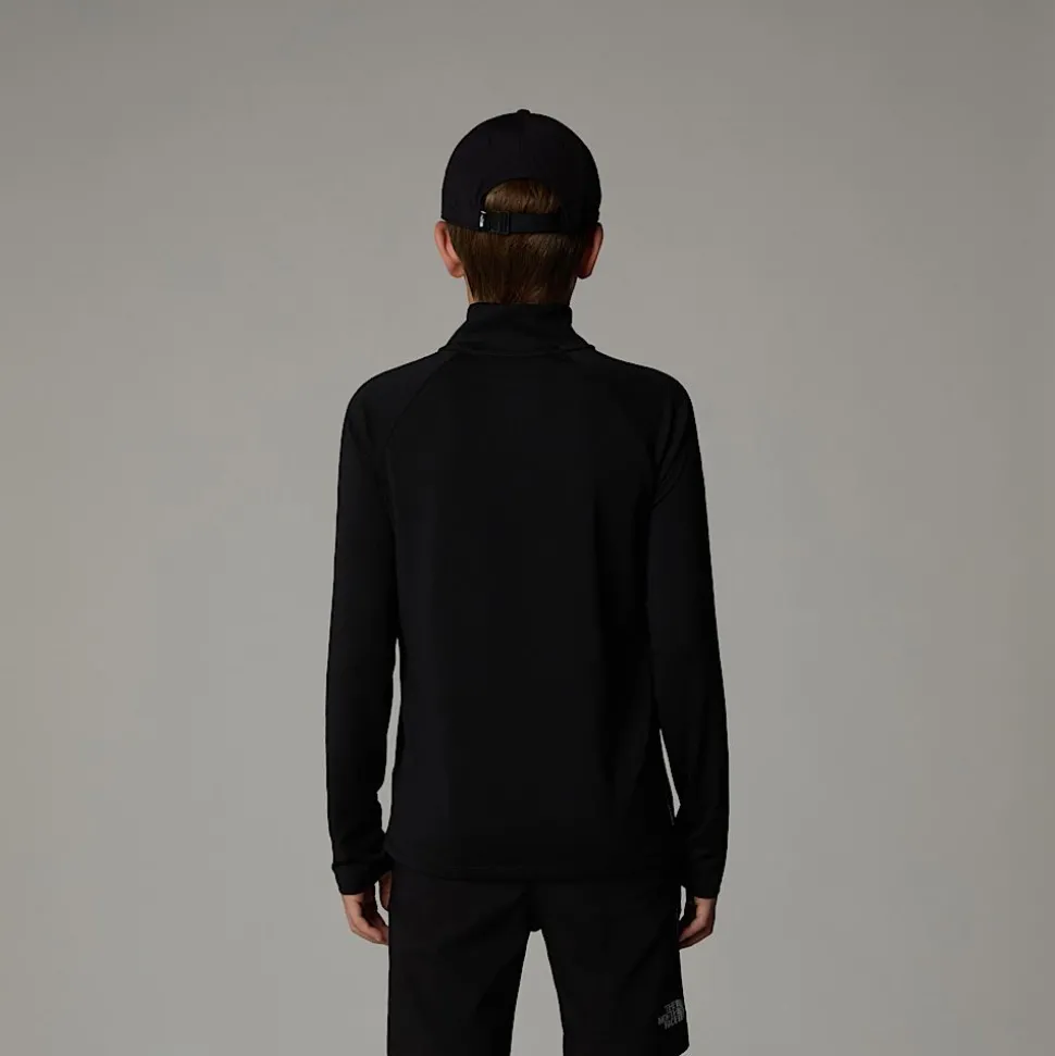 Cheap The North Face Never Stop Langærmet Top Med Kvart Lynlås Til Unge TNF Black