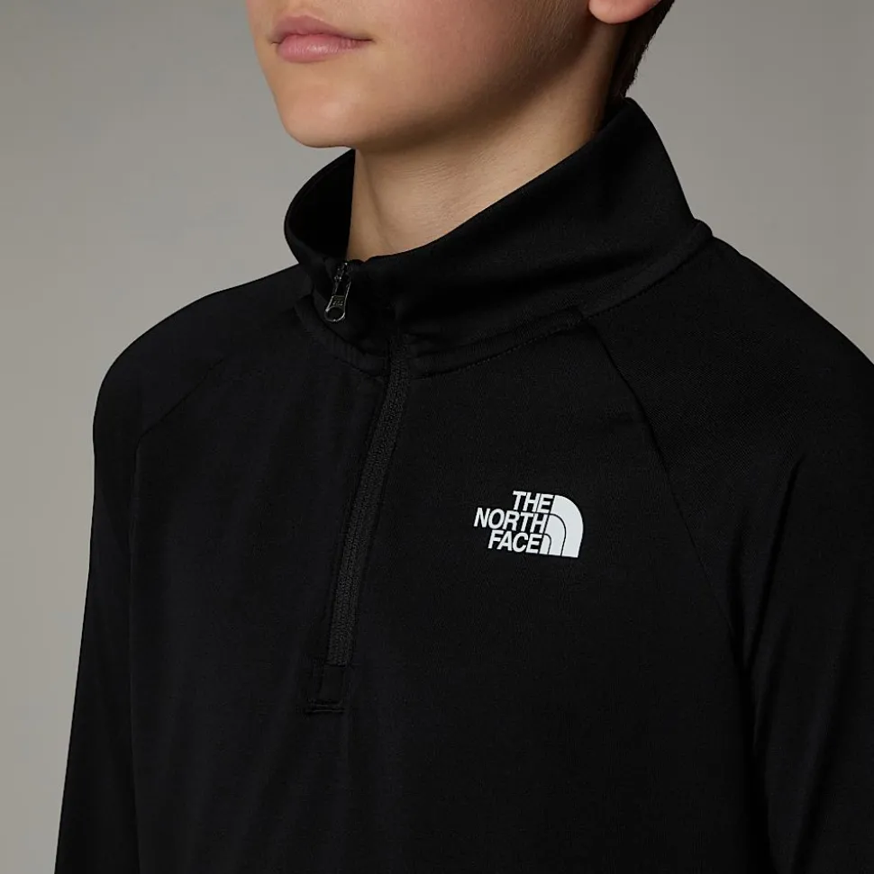 Cheap The North Face Never Stop Langærmet Top Med Kvart Lynlås Til Unge TNF Black