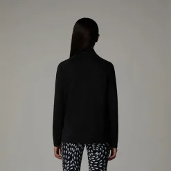 Cheap The North Face Never Stop Langærmet Top Med Kvart Lynlås Til Unge TNF Black